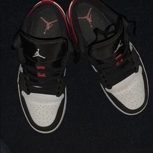 Air Jordan 1 Low 'Black Toe' Mens Sneakers
